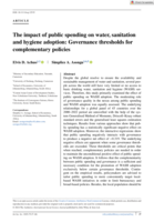The impact of public spending on water, sanitation and hygiene adoption: Governance thresholds for complementary policies