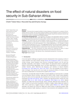 The effect of natural disasters on food security in Sub-Saharan Africa