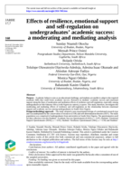 Effects of resilience, emotional support and self-regulation on undergraduates' academic success: a moderating and mediating analysis