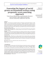 Assessing the impact of social grants on household welfare using propensity score matching approach