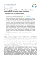 Peer groups, parental factors, and students academic achievement in secondary school economics