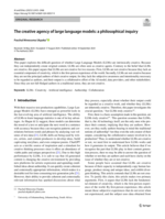 The creative agency of large language models: a philosophical inquiry