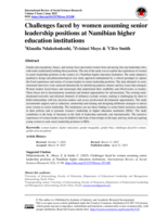 Challenges faced by women assuming senior leadership positions at Namibian higher education institutions