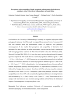 Perceptions and acceptability of single-use plastic and alternative food takeaway containers at the University of Johannesburg in South Africa