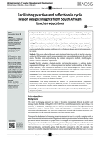 Facilitating practice and reflection in cyclic lesson design: Insights from South African teacher educators