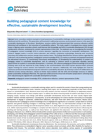 Building pedagogical content knowledge for effective, sustainable development teaching