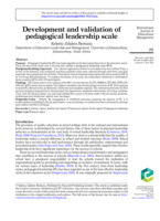 Development and validation of pedagogical leadership scale