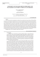 Assessment of welfare services provision and management of student unrest in universities