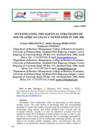 Investigating the survival strategies of South African legacy newspaper in the 4IR