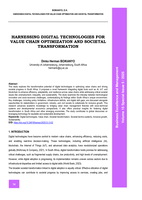Harnessing digital technologies for value chain optimization and societal transformation