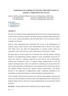 Components of corporate strategy implementation to ensure a competitive advantage