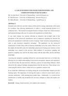 A case of business strategies for postioning and competitiveness in South Africa