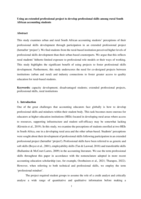 Using an extended professional project to develop professional skills among rural South African accounting students