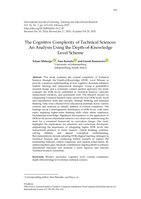 The Cognitive complexity of technical sciences: An analysis using the depth-of-knowledge level scheme