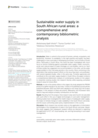 Sustainable water supply in South African rural areas: a comprehensive and contemporary bibliometric analysis