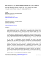 Pre–service teachers’ understanding of how learners can be developed and equipped with constitutional values when teaching life sciences topics