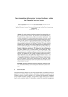 Operationalising information systems resilience within the financial services sector