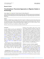 Transdisciplinary theoretical approaches to migration studies in archaeology