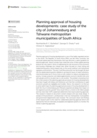 Planning approval of housing developments: case study of the city of Johannesburg and Tshwane metropolitan municipalities of South Africa