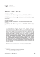 Was lockdown racist?