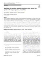 Technology and microwear of worked bone from Letaba, an early iron age site in the Limpopo province, South Africa