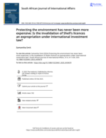 Protecting the environment has never been more expensive: Is the invalidation of Shell's licences an expropriation under international investment law?