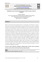 Rethinking teacher professional development in public secondary schools in Zimbabwe