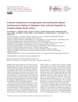 A direct comparison of single-grain and multi-grain aliquot luminescence dating of feldspars from colluvial deposits in KwaZulu-Natal, South Africa