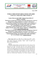 Public perception behaviour towards contact tracing for  COVID–19