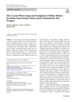 The current phyto-scape and foodplants of holley shelter, KwaZulu-Natal (South Africa) and its potential for past foragers