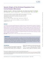 Genetic origins of the Kiritimati population from central-eastern Micronesia