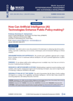  How can artificial intelligence (AI) technologies enhance public policy-making?