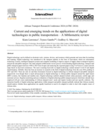 Current and emerging trends on the applications of digital  technologies in public transportation – A bibliometric review