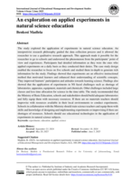 An exploration on applied experiments in natural science education