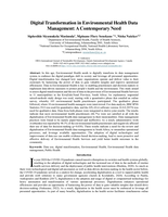 Digital transformation in environmental health data management: A contemporary need