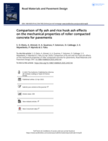 Comparison of fly ash and rice husk ash effects on the mechanical properties of roller compacted concrete for pavements