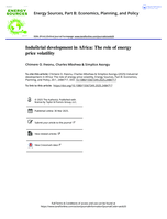 Industrial development in Africa : The role of energy price volatility