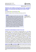 Optimism and resilience among the precariat: a gendered analysis of community home-based care work in South Africa