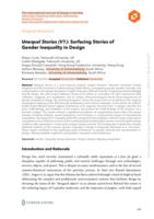 The international journal of design in society original research unequal stories (V1) : Surfacing stories of gender inequality in design
