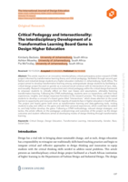 Critical pedagogy and intersectionality : The interdisciplinary development of a transformative learning board game in design higher education