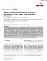 Women's empowerment and sexual autonomy in sub‐saharan Africa : A survey based analysis of 22 countries