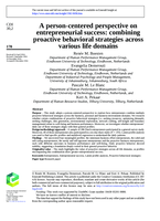 A person-centered perspective on entrepreneurial success: combining proactive behavioral strategies across various life domains