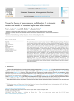Toward a theory of team resource mobilization : A systematic review and model of sustained agile team effectiveness