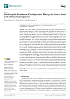 Breaking the resistance : Photodynamic therapy in cancer stem cell-driven tumorigenesis