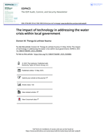 The impact of technology in addressing the water crisis within local government