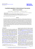 A synthetic population of ultra-luminous x-ray sources: Optical-X-ray correlation