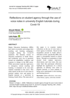 Reflections on student agency through the use of voice notes in university English tutorials during Covid-19