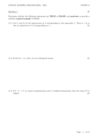 LINEAR ALGEBRA 2B2