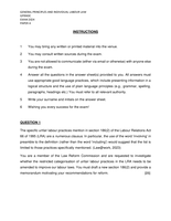 GENERAL PRINCIPLES AND INDIVIDUAL LABOUR LAW