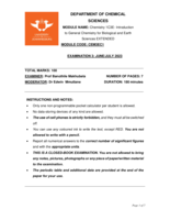 Chemistry 1C3E- Introduction to General Chemistry for Biological and Earth